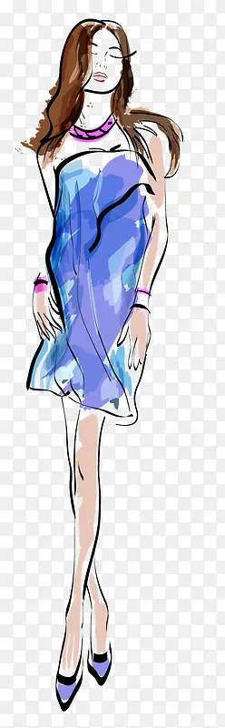 手绘美女