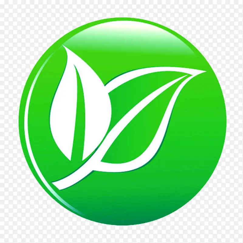 圆形环保简约树叶园林logo