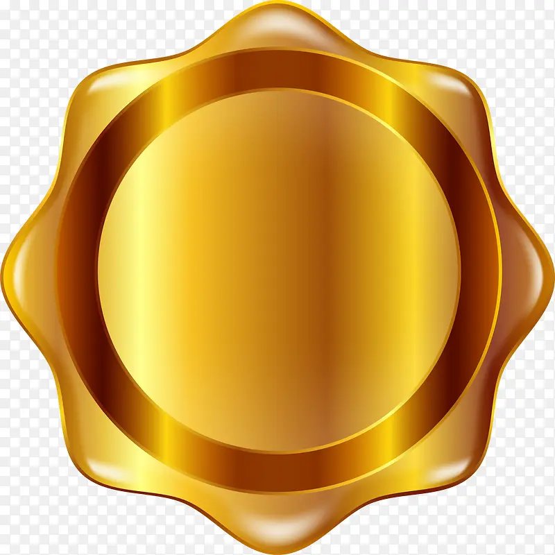 金色圆圈徽章