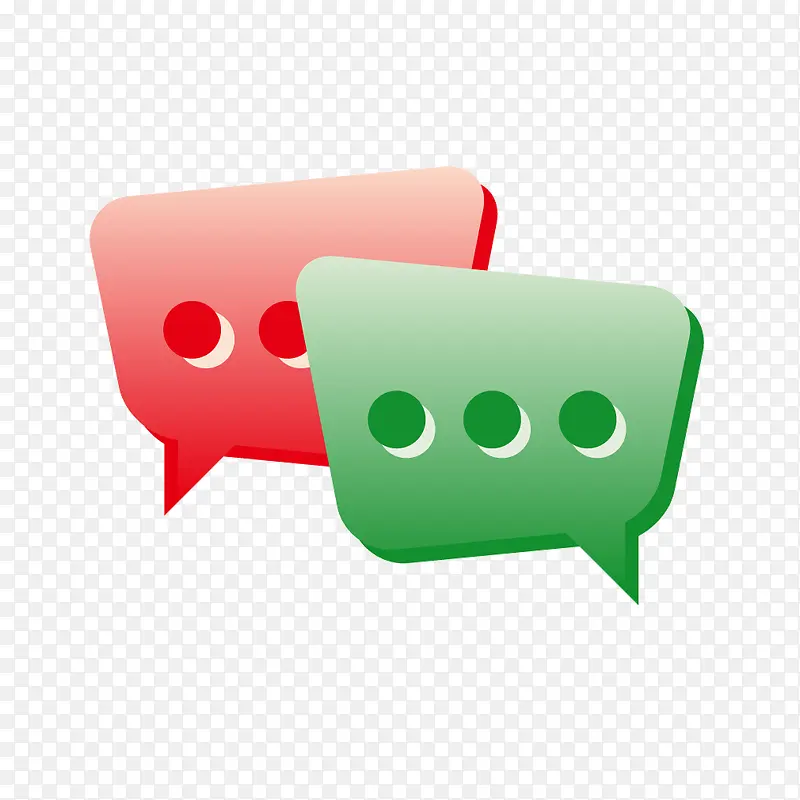 绿色红色微信对话框