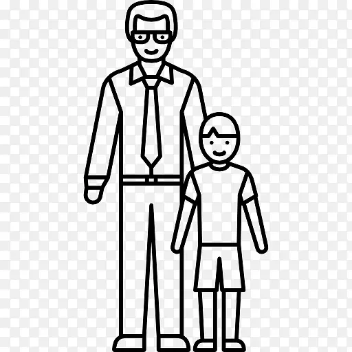 单身父亲与儿子图标
