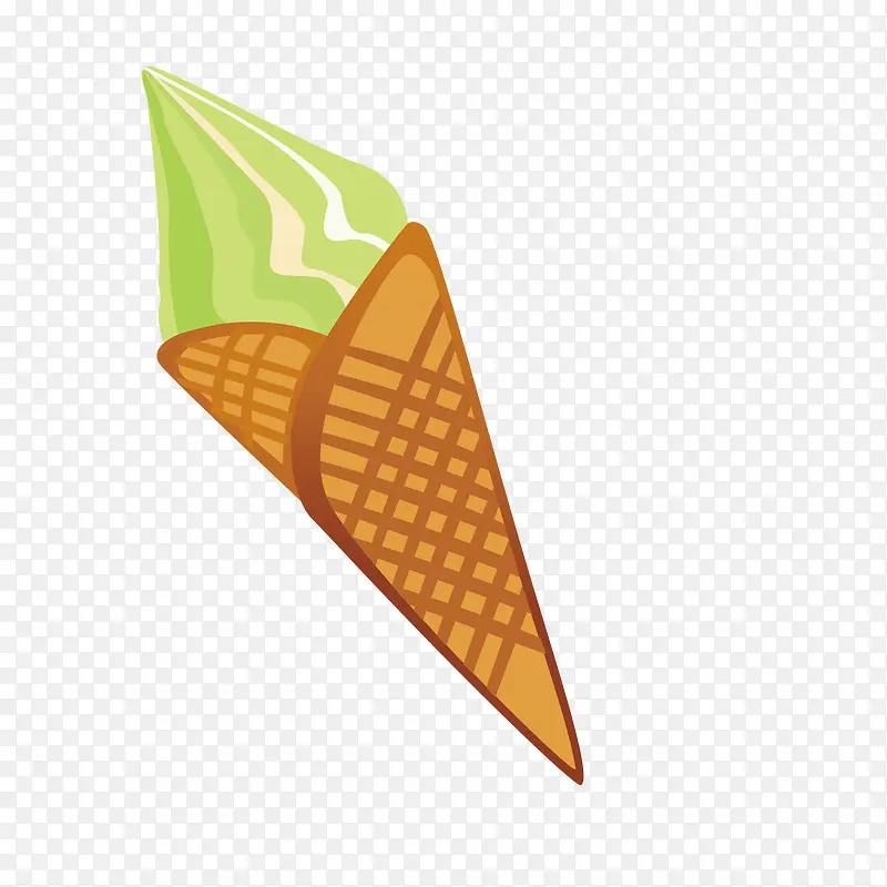 绿色抹茶装饰冰淇淋