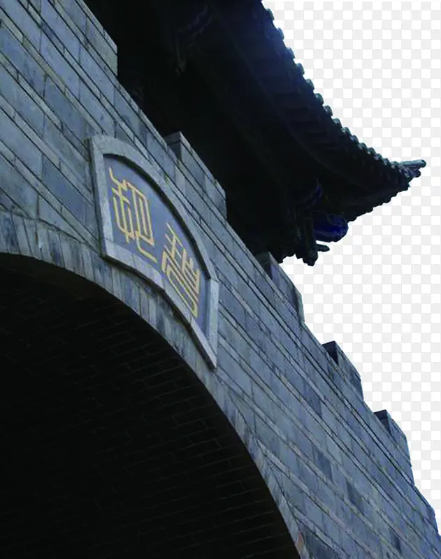 中国风城墙装饰海报