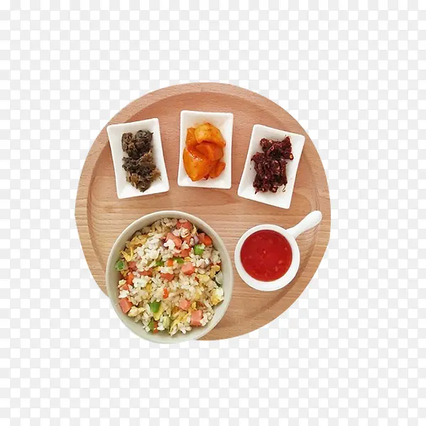 伍仁火腿肠炒饭