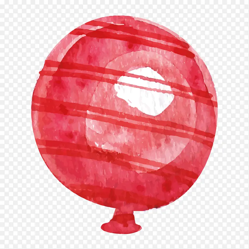 红色水墨气球