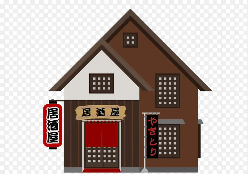 日本居酒屋手绘建筑