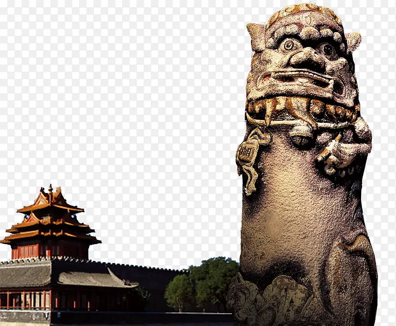 中国故宫狮子像