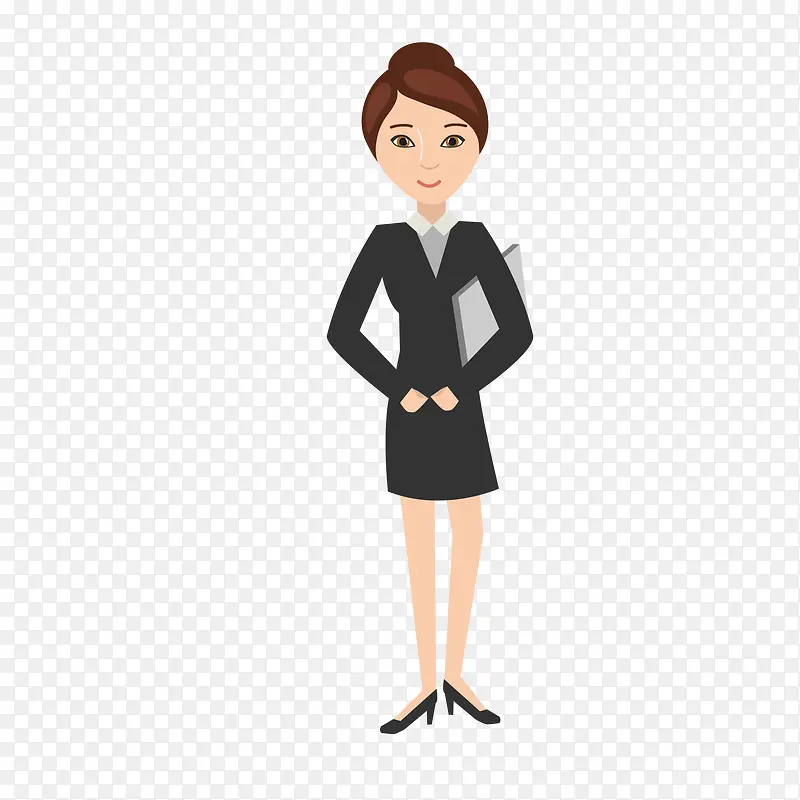 漂亮的卡通商务女士