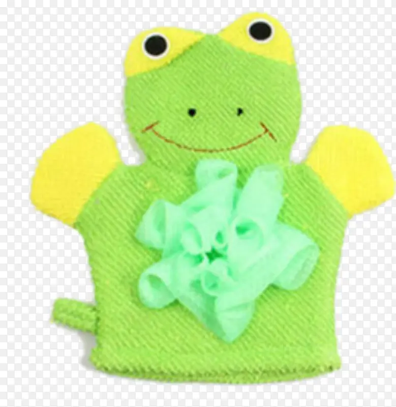青蛙形儿童澡巾
