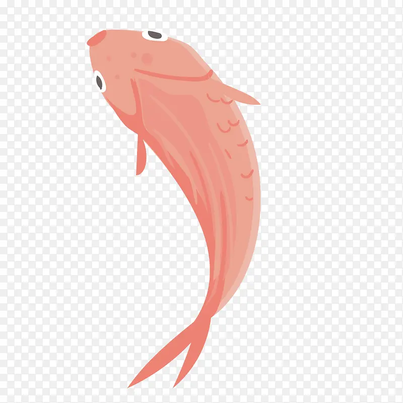 粉红色的鱼儿设计矢量图