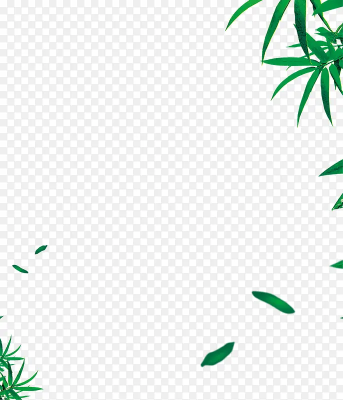 绿色竹叶装饰背景