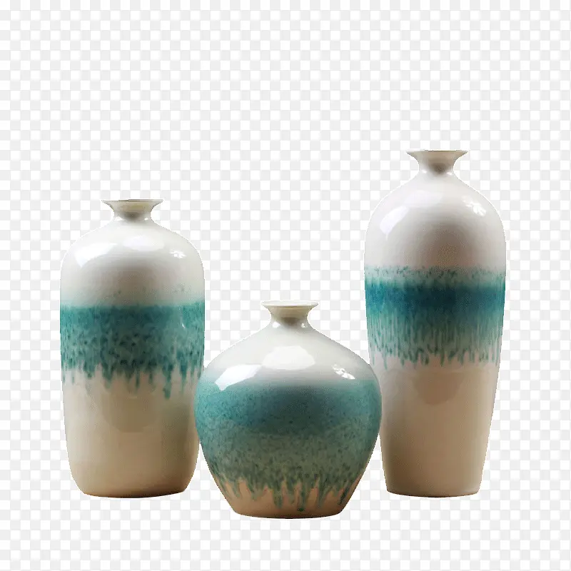 陶瓷花瓶花器花具绿釉花瓶客厅玄