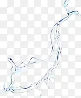 白色流动液体水流