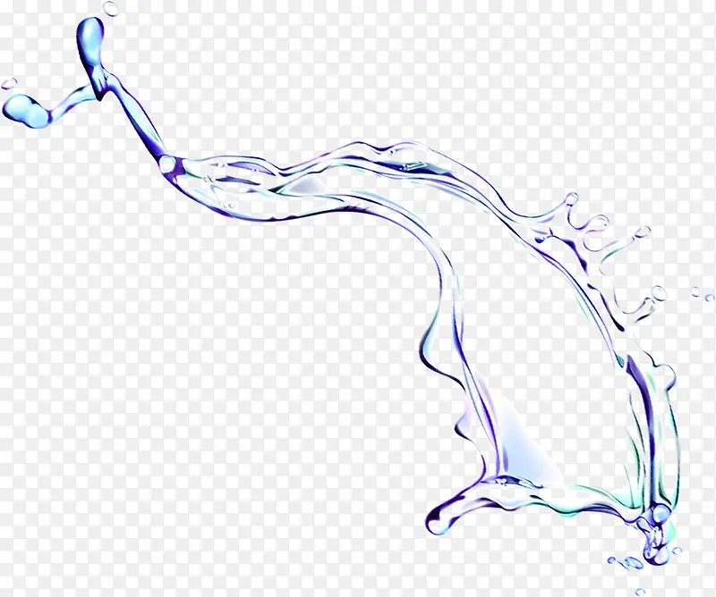 白色随意流动水流
