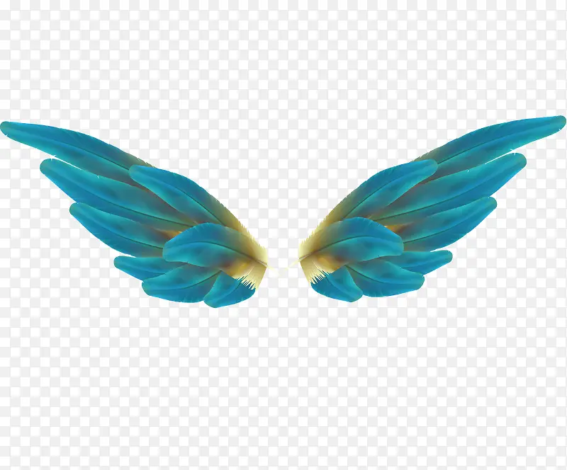蓝色翅膀图案