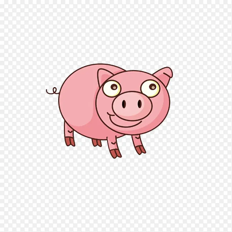 粉色的小猪免抠素材