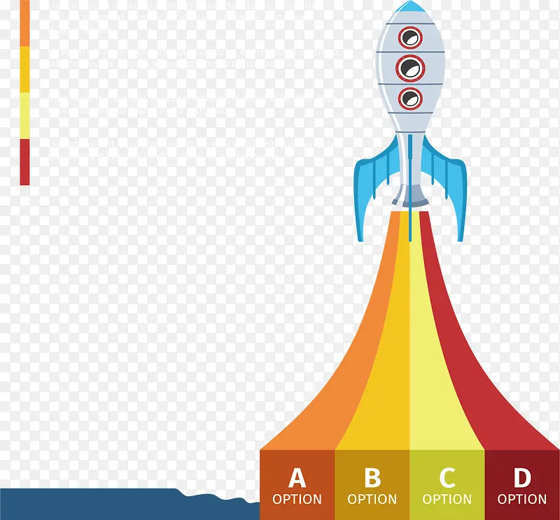 火箭尾气彩色信息图表