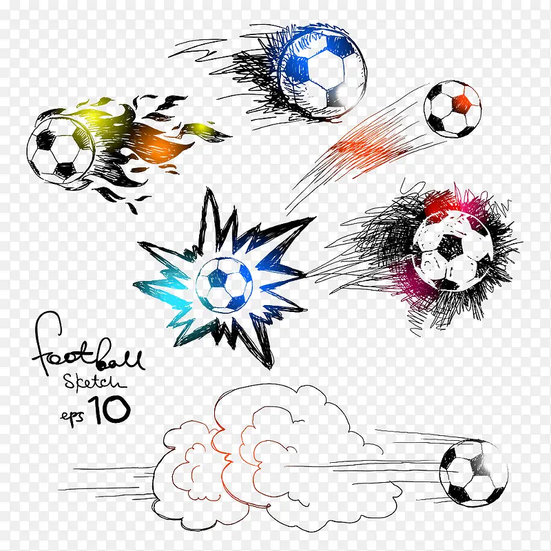创意手绘足球