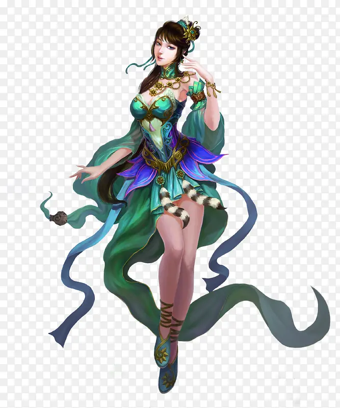 绿色性感游戏人物