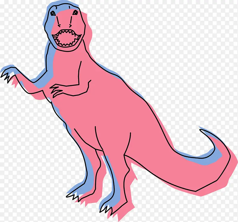 彩色恐龙简笔画