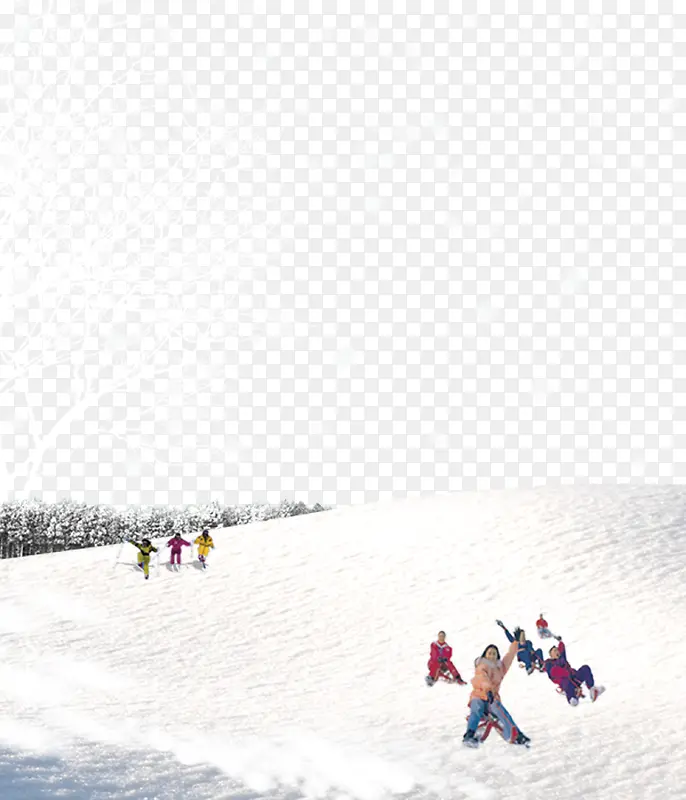 飘雪的滑雪场所
