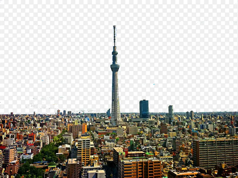 蓝天下的东京塔