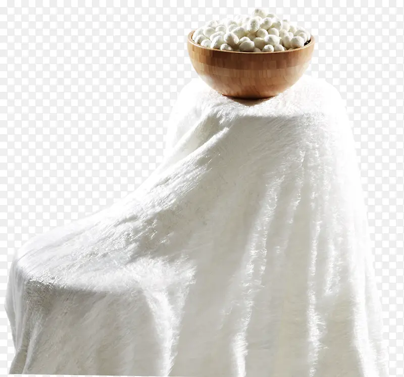 白色蚕丝织布