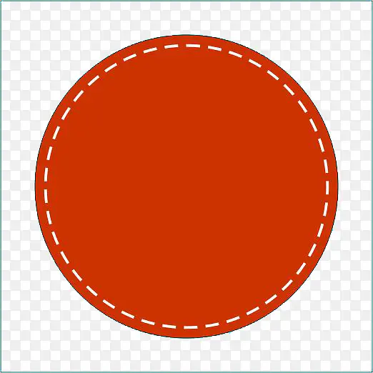 橙色上的虚线圆