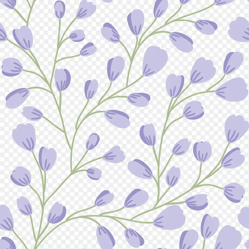 紫色小花漂浮壁纸背景