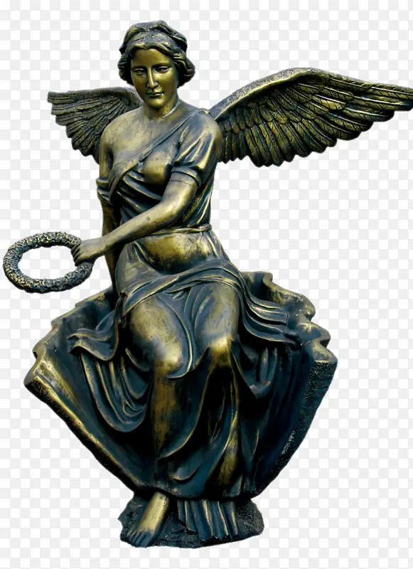 天使翅膀铜像