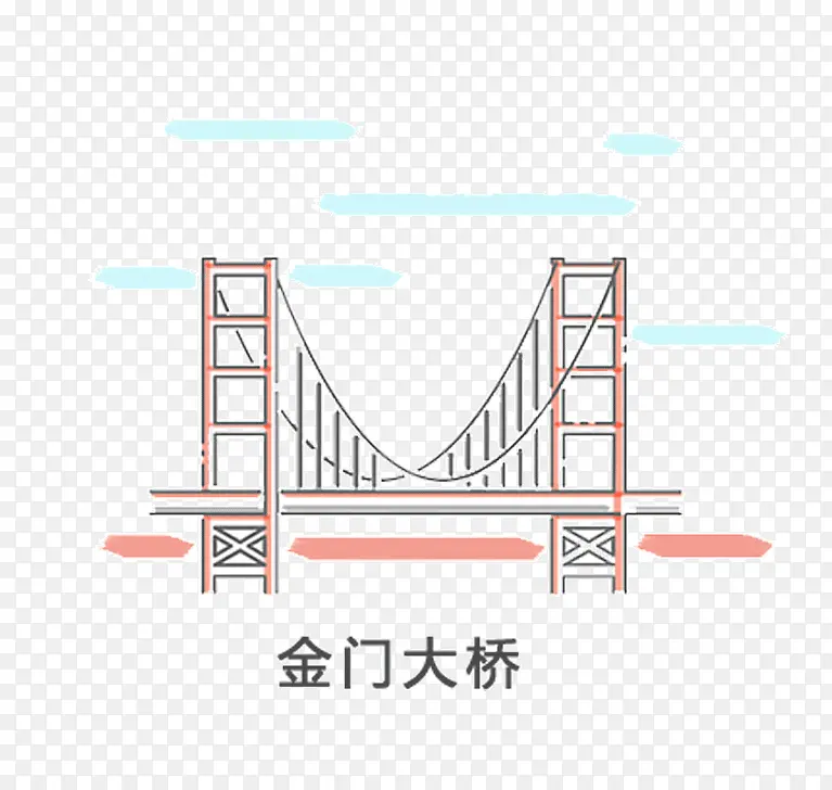 金门大桥插画