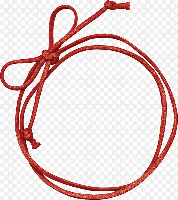 红色绳索环形装饰