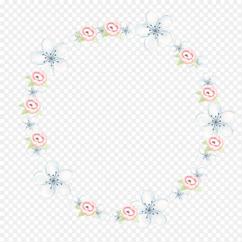 花朵装饰圆环简图
