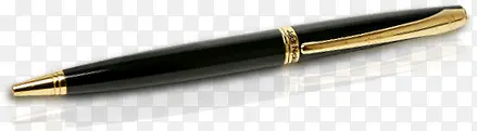 高清摄影黑色质感钢笔造型