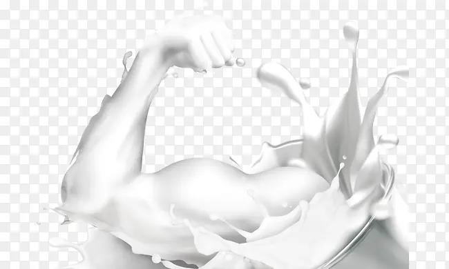 牛奶强壮肌肉造型