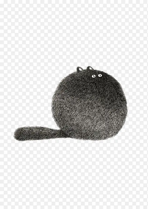 可爱毛球猫