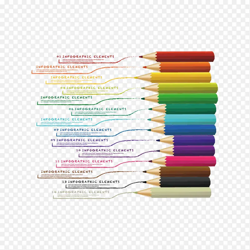 彩色笔和彩色线条