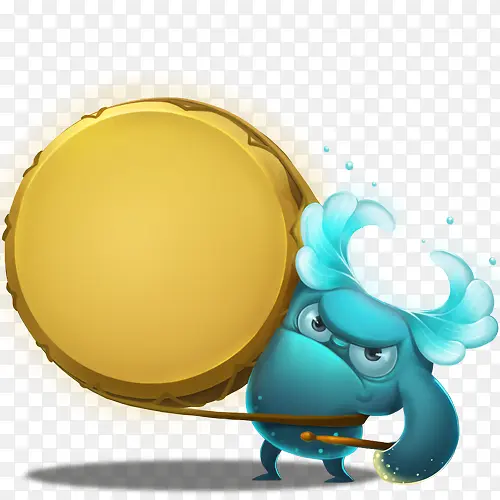 卡通螃蟹鼓手
