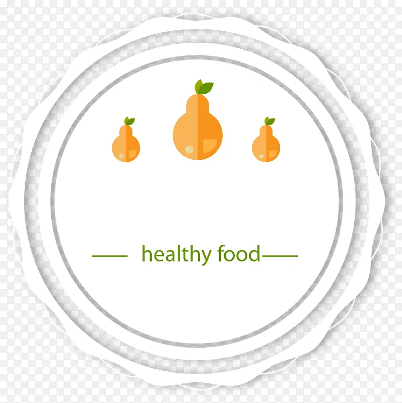 矢量健康食物徽章