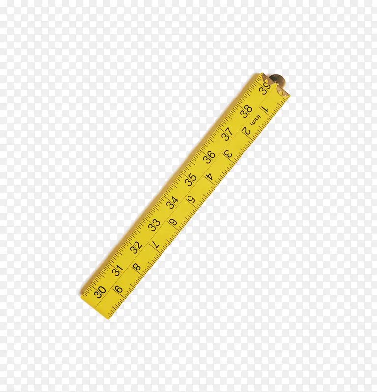 黄色的测量工具铁尺子