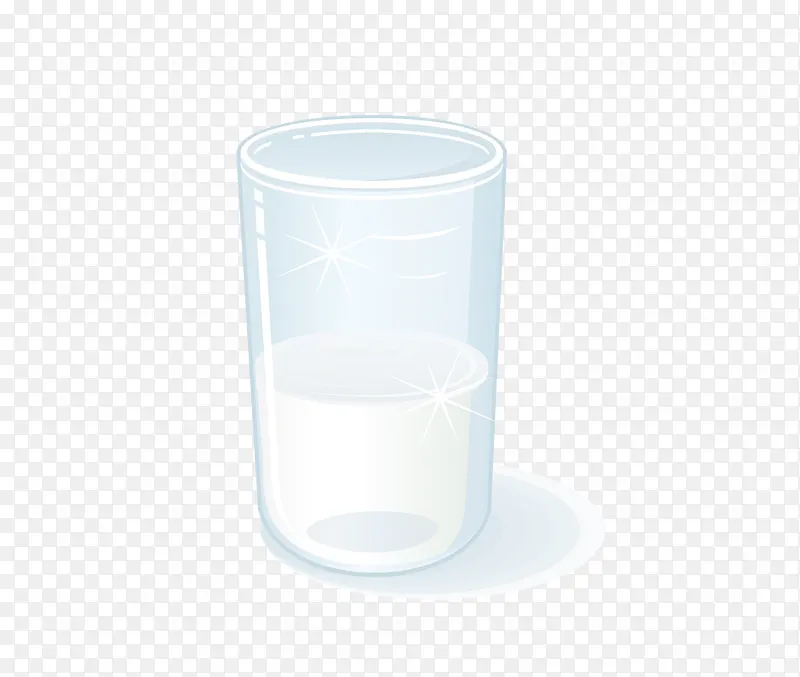 透明玻璃牛奶杯矢量图下载