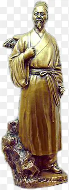 古代人物铜像