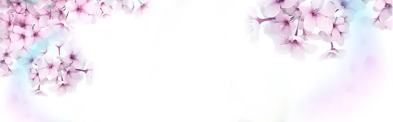 清新唯美紫色花朵海报背景