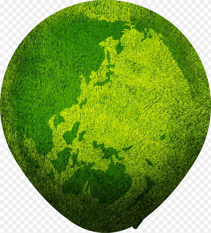 手绘绿色环保地球造型