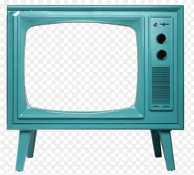 青色复古电视机