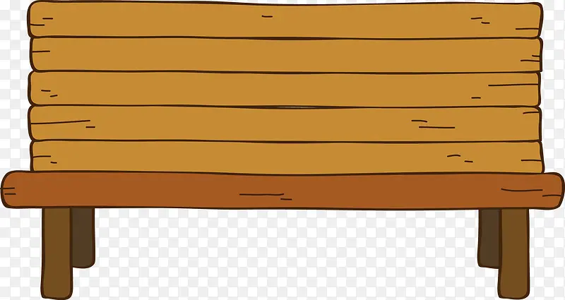 椅子木头长椅矢量素材卡通