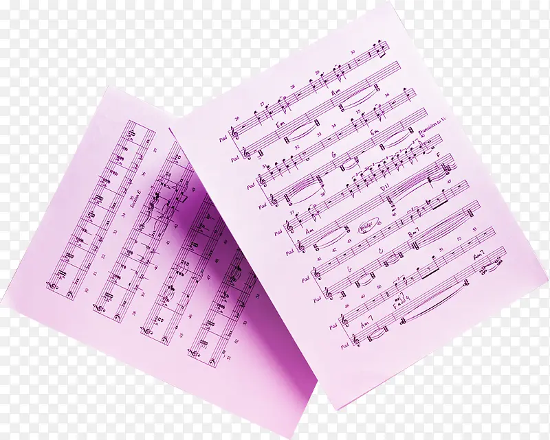 紫色音符七线谱