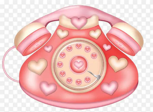 甜美风可爱粉红系座机电话