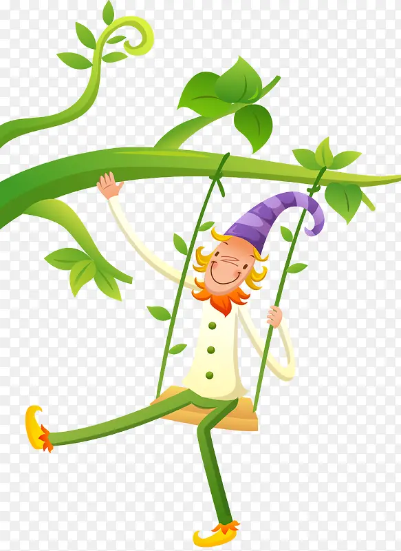 矢量荡秋千素材