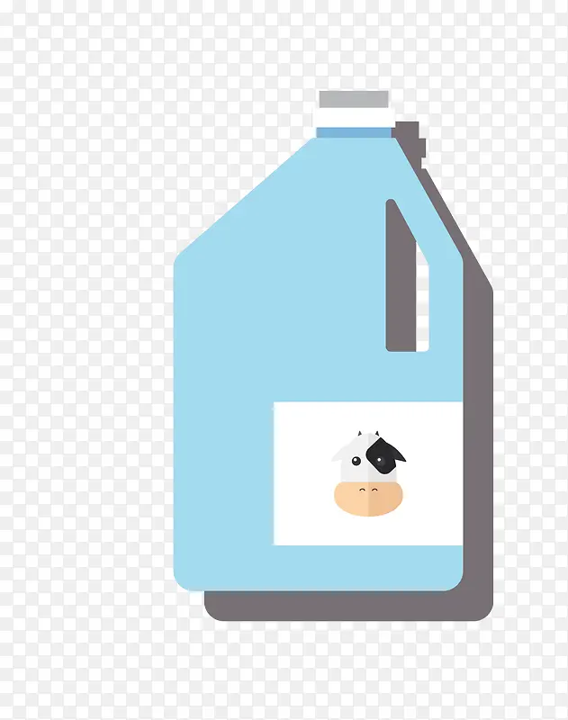 可爱蓝色牛奶罐